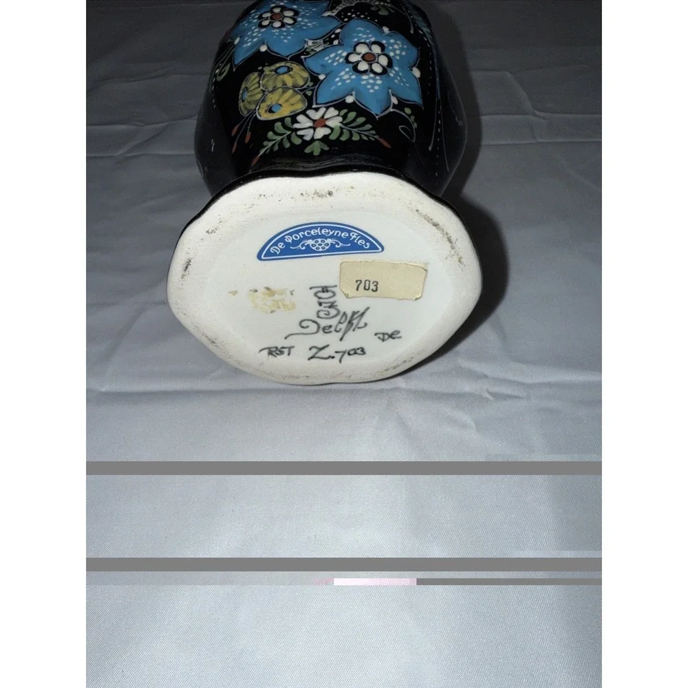 Bundle Royal Delft Holland De Porceleyne Fles Polychrome Hand Painted Vase